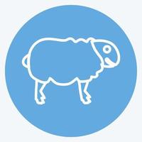 Sheep Icon in trendy blue eyes style isolated on soft blue background good for presentation vector