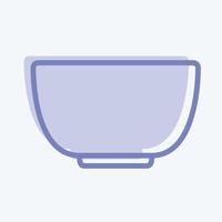 Icon Bowl - Two Tone Style - Simple illustration,Editable stroke good for graphic design elements vector