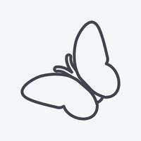 Butterfly Flying Icon in trendy line style isolated on soft blue background vector