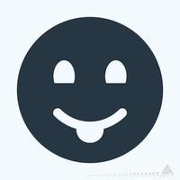 Icon Emoticon Tongue - Glyph Style good for presentation vector