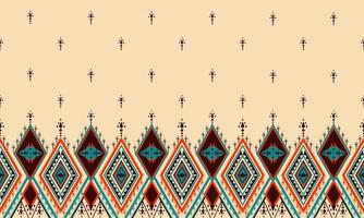 Geometric ethnic oriental ikat seamless pattern. vector
