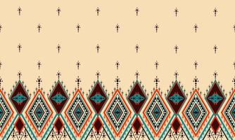 Geometric ethnic oriental ikat seamless pattern. vector