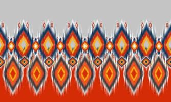 Geometric ethnic ikat pattern Oriental traditional Design for background. vector
