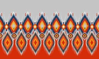 Geometric ethnic ikat pattern Oriental traditional Design for background. vector