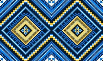 Geometric ethnic oriental ikat seamless pattern. vector