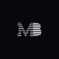 initials logo letter MB elegant and professional vector