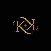 luxury and elegant design initial letter KK vector