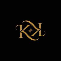 luxury and elegant design initial letter KK vector