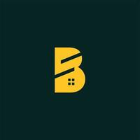 letra b moderna y profesional para el logotipo de la empresa inmobiliaria vector
