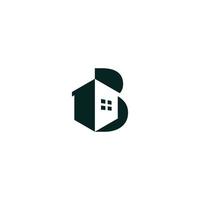 Modern and professional letter B for real estate company logo vector