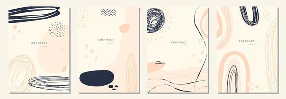 fondos abstractos modernos. estilo minimalista de moda. varias formas configuran plantillas de diseño buenas para la tarjeta de fondo saludo papel tapiz folleto volante invitación y otros. ilustración vectorial vector