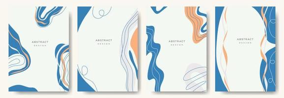 fondos abstractos modernos. estilo minimalista de moda. varias formas configuran plantillas de diseño buenas para la tarjeta de fondo saludo papel tapiz folleto volante invitación y otros. ilustración vectorial vector