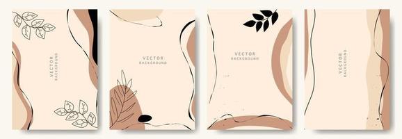 fondos abstractos modernos. estilo minimalista de moda. varias formas configuran plantillas de diseño buenas para la tarjeta de fondo saludo papel tapiz folleto volante invitación y otros. ilustración vectorial vector