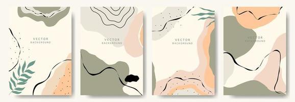 fondos abstractos modernos. estilo minimalista de moda. varias formas configuran plantillas de diseño buenas para la tarjeta de fondo saludo papel tapiz folleto volante invitación y otros. ilustración vectorial vector