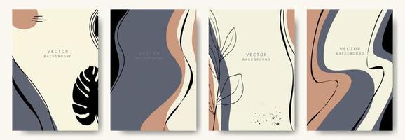 fondos abstractos modernos. estilo minimalista de moda. varias formas configuran plantillas de diseño buenas para la tarjeta de fondo saludo papel tapiz folleto volante invitación y otros. ilustración vectorial vector