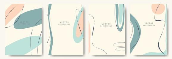 fondos abstractos modernos. estilo minimalista de moda. varias formas configuran plantillas de diseño buenas para la tarjeta de fondo saludo papel tapiz folleto volante invitación y otros. ilustración vectorial vector