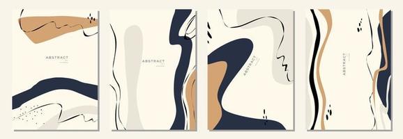 fondos abstractos modernos. estilo minimalista de moda. varias formas configuran plantillas de diseño buenas para la tarjeta de fondo saludo papel tapiz folleto volante invitación y otros. ilustración vectorial vector