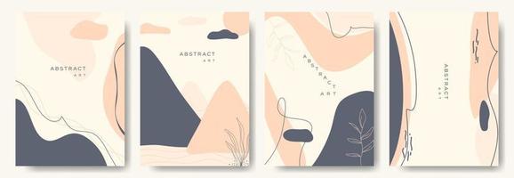 fondos abstractos modernos. estilo minimalista de moda. varias formas configuran plantillas de diseño buenas para la tarjeta de fondo saludo papel tapiz folleto volante invitación y otros. ilustración vectorial vector