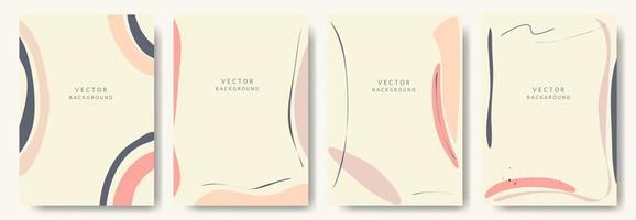 fondos abstractos modernos. estilo minimalista de moda. varias formas configuran plantillas de diseño buenas para la tarjeta de fondo saludo papel tapiz folleto volante invitación y otros. ilustración vectorial vector