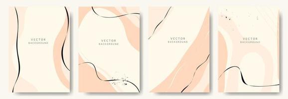 fondos abstractos modernos. estilo minimalista de moda. varias formas configuran plantillas de diseño buenas para la tarjeta de fondo saludo papel tapiz folleto volante invitación y otros. ilustración vectorial vector