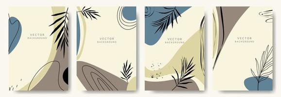 fondos abstractos modernos. estilo minimalista de moda. varias formas configuran plantillas de diseño buenas para la tarjeta de fondo saludo papel tapiz folleto volante invitación y otros. ilustración vectorial vector