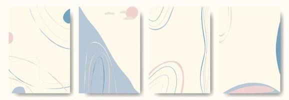 fondos abstractos modernos. estilo minimalista de moda. varias formas configuran plantillas de diseño buenas para la tarjeta de fondo saludo papel tapiz folleto volante invitación y otros. ilustración vectorial vector