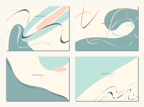 fondos abstractos modernos. estilo minimalista de moda. varias formas configuran plantillas de diseño buenas para la tarjeta de fondo saludo papel tapiz folleto volante invitación y otros. ilustración vectorial vector