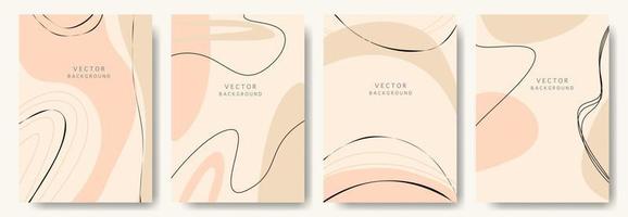 fondos abstractos modernos. estilo minimalista de moda. varias formas configuran plantillas de diseño buenas para la tarjeta de fondo saludo papel tapiz folleto volante invitación y otros. ilustración vectorial vector