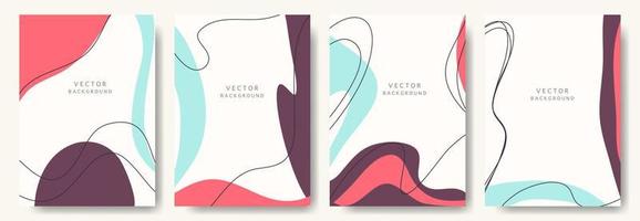 fondos abstractos modernos. estilo minimalista de moda. varias formas configuran plantillas de diseño buenas para la tarjeta de fondo saludo papel tapiz folleto volante invitación y otros. ilustración vectorial vector