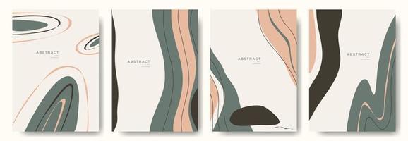 fondos abstractos modernos. estilo minimalista de moda. varias formas configuran plantillas de diseño buenas para la tarjeta de fondo saludo papel tapiz folleto volante invitación y otros. ilustración vectorial vector