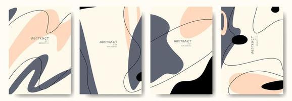 fondos abstractos modernos. estilo minimalista de moda. varias formas configuran plantillas de diseño buenas para la tarjeta de fondo saludo papel tapiz folleto volante invitación y otros. ilustración vectorial vector