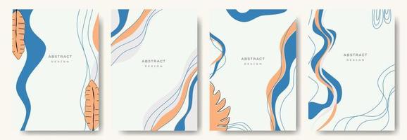 fondos abstractos modernos. estilo minimalista de moda. varias formas configuran plantillas de diseño buenas para la tarjeta de fondo saludo papel tapiz folleto volante invitación y otros. ilustración vectorial vector