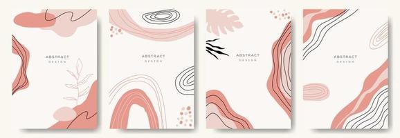 fondos abstractos modernos. estilo minimalista de moda. varias formas configuran plantillas de diseño buenas para la tarjeta de fondo saludo papel tapiz folleto volante invitación y otros. ilustración vectorial vector