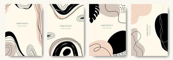 fondos abstractos modernos. estilo minimalista de moda. varias formas configuran plantillas de diseño buenas para la tarjeta de fondo saludo papel tapiz folleto volante invitación y otros. ilustración vectorial vector