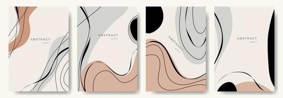 fondos abstractos modernos. estilo minimalista de moda. varias formas configuran plantillas de diseño buenas para la tarjeta de fondo saludo papel tapiz folleto volante invitación y otros. ilustración vectorial vector