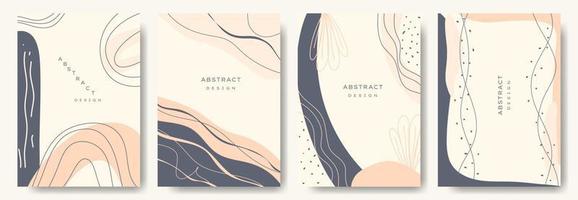 fondos abstractos modernos. estilo minimalista de moda. varias formas configuran plantillas de diseño buenas para la tarjeta de fondo saludo papel tapiz folleto volante invitación y otros. ilustración vectorial vector