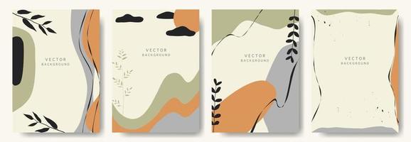 fondos abstractos modernos. estilo minimalista de moda. varias formas configuran plantillas de diseño buenas para la tarjeta de fondo saludo papel tapiz folleto volante invitación y otros. ilustración vectorial vector