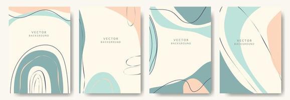 fondos abstractos modernos. estilo minimalista de moda. varias formas configuran plantillas de diseño buenas para la tarjeta de fondo saludo papel tapiz folleto volante invitación y otros. ilustración vectorial vector