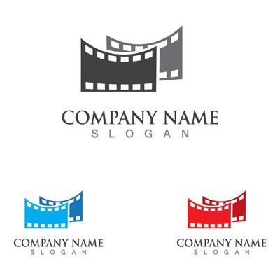 Movie film Strip Logo template vector isolated illustration white background