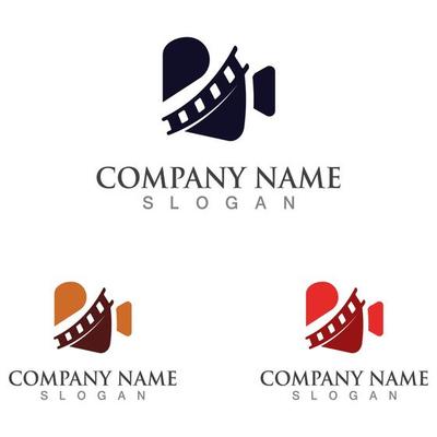 Movie film Strip Logo template vector isolated illustration white background