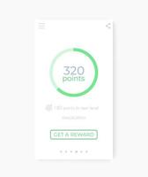 Reward app interface, mobile ui vector design