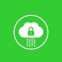 Secure cloud access, protected hosting vector
