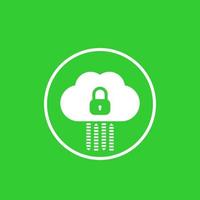 Secure cloud access, protected hosting vector