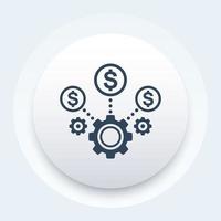 costs optimization, business efficiency icon vector