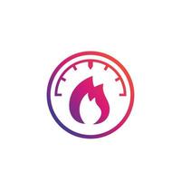 heat level meter vector icon