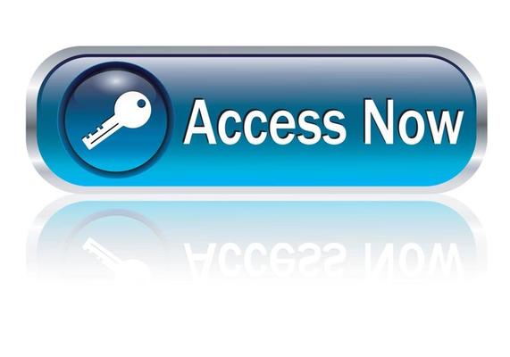 Access, enter icon, button, blue glossy with shadow.