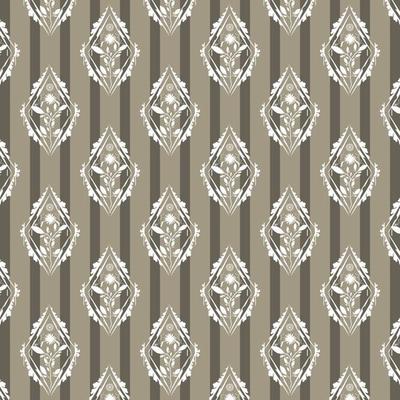 seamless elegant royal damask floral diamond pattern flower ornament cream stripe background suitable for interior wallpaper printing