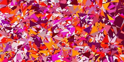 Light pink, yellow vector background with triangles.