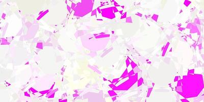 Light Pink, Yellow vector pattern with polygonal shapes.