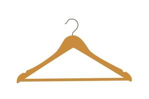 Wooden clothes hanger. vector